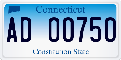 CT license plate AD00750