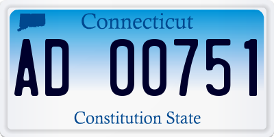 CT license plate AD00751