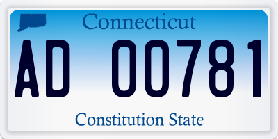 CT license plate AD00781