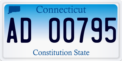 CT license plate AD00795