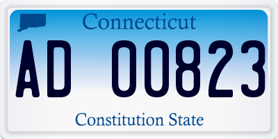 CT license plate AD00823