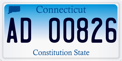CT license plate AD00826
