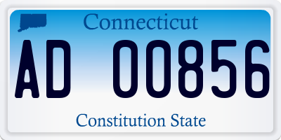 CT license plate AD00856