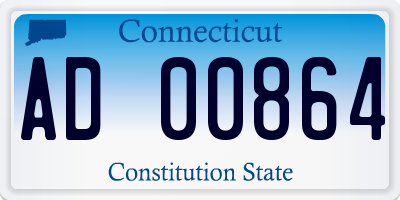 CT license plate AD00864