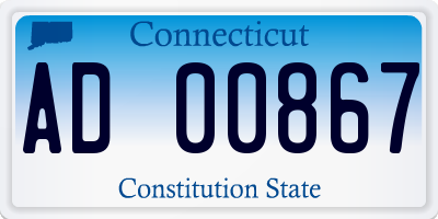 CT license plate AD00867