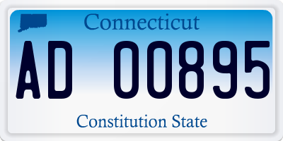 CT license plate AD00895