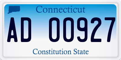 CT license plate AD00927