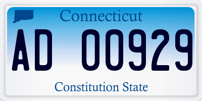 CT license plate AD00929
