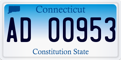 CT license plate AD00953