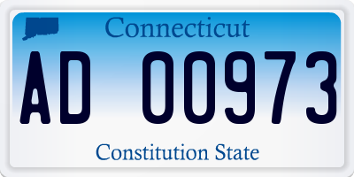 CT license plate AD00973