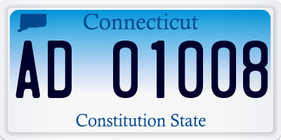CT license plate AD01008