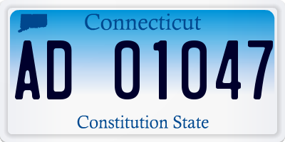 CT license plate AD01047