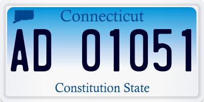 CT license plate AD01051