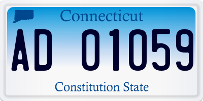 CT license plate AD01059