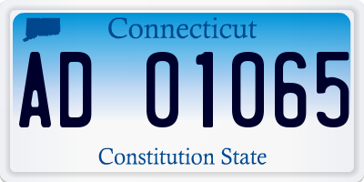 CT license plate AD01065
