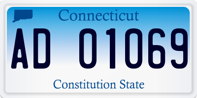 CT license plate AD01069