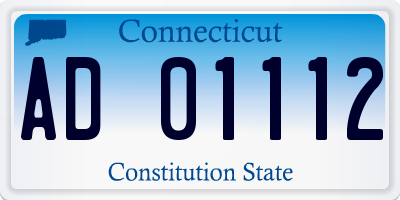 CT license plate AD01112