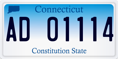 CT license plate AD01114