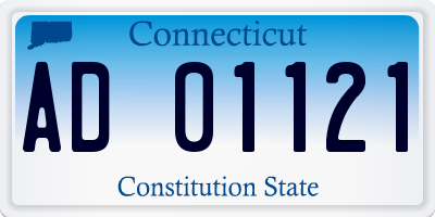 CT license plate AD01121