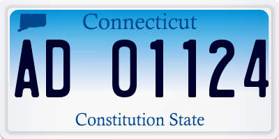 CT license plate AD01124