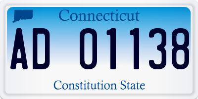 CT license plate AD01138
