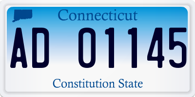 CT license plate AD01145