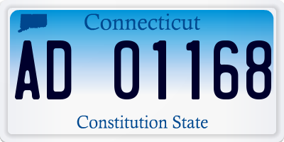 CT license plate AD01168
