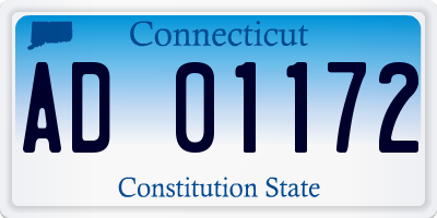 CT license plate AD01172