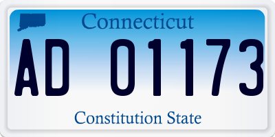 CT license plate AD01173