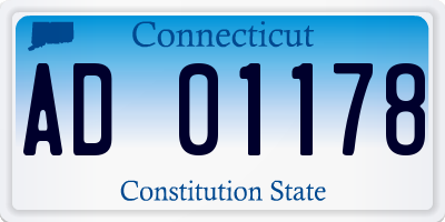 CT license plate AD01178