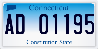 CT license plate AD01195
