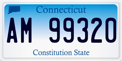 CT license plate AM99320