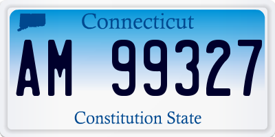 CT license plate AM99327