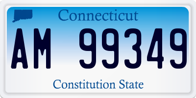 CT license plate AM99349