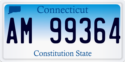 CT license plate AM99364