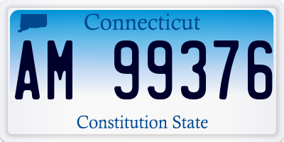 CT license plate AM99376