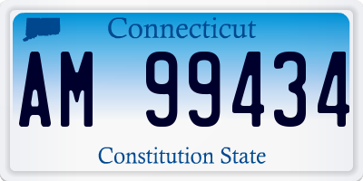 CT license plate AM99434