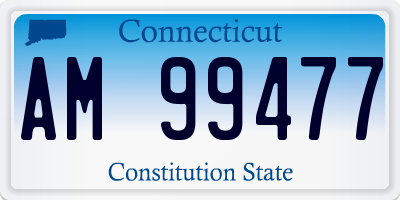 CT license plate AM99477
