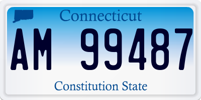 CT license plate AM99487