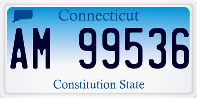 CT license plate AM99536