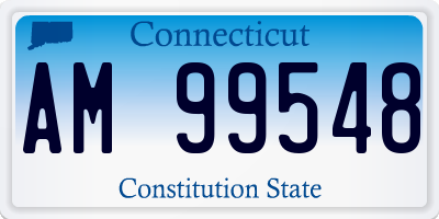 CT license plate AM99548