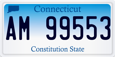 CT license plate AM99553