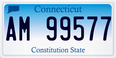 CT license plate AM99577