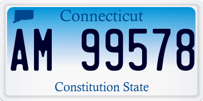 CT license plate AM99578