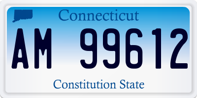 CT license plate AM99612