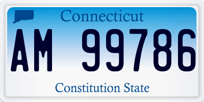 CT license plate AM99786
