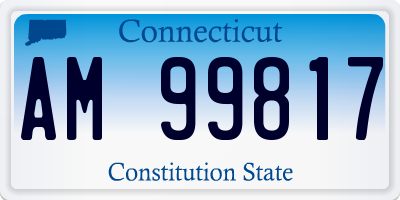 CT license plate AM99817