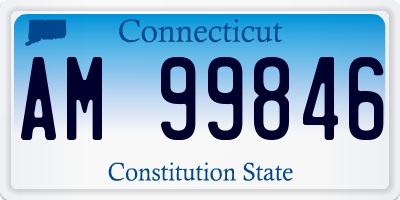 CT license plate AM99846