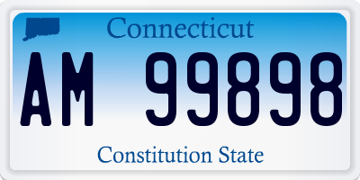 CT license plate AM99898
