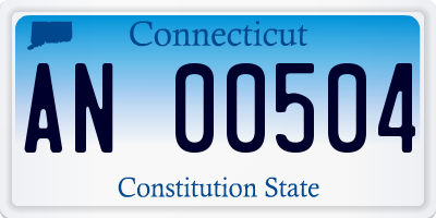 CT license plate AN00504